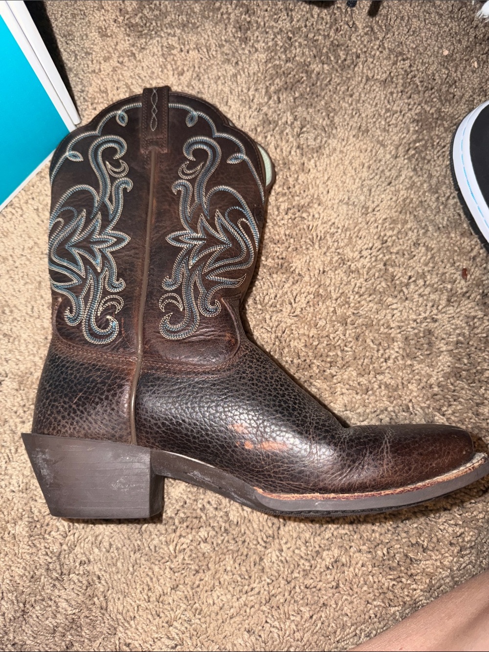 Ariat Women’s Western Cowboy Boots – Brown Leather – Size 7.5B